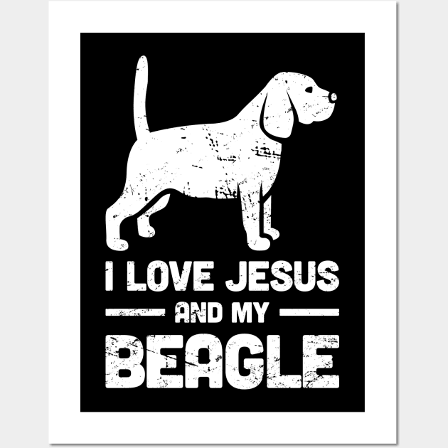 Beagle - Funny Jesus Christian Dog Wall Art by MeatMan